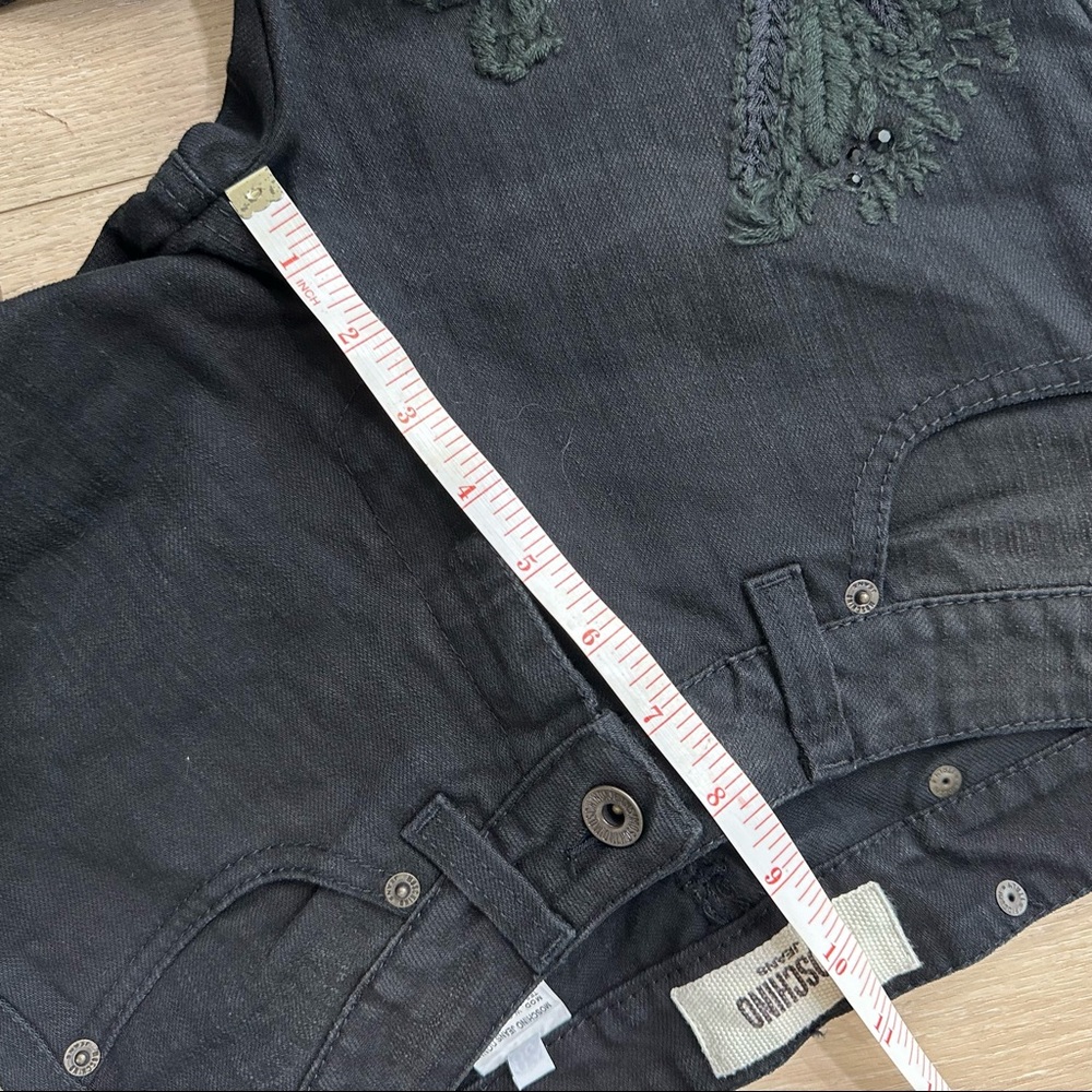 Moschino Jeans Embroidered and Embellished Black Skinny Jeans - Picture 5 of 7